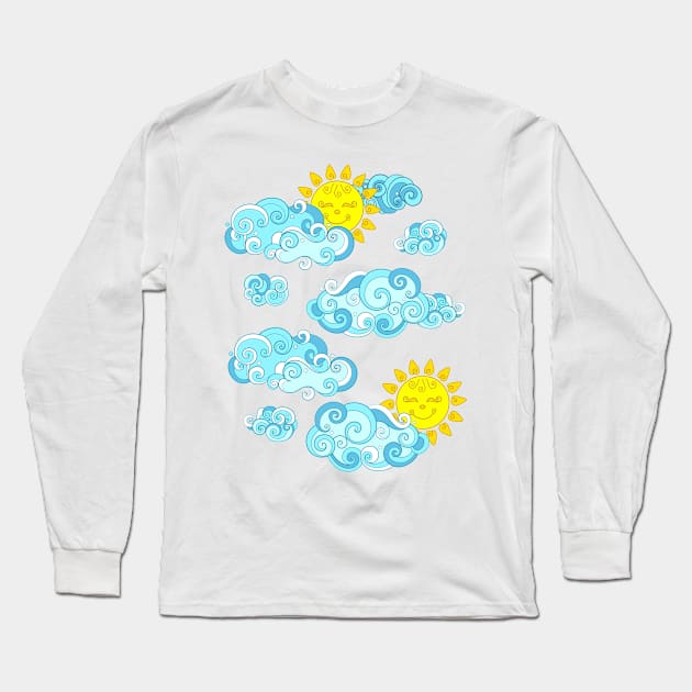 Fairytale Weather Forecast Print Long Sleeve T-Shirt by lissantee